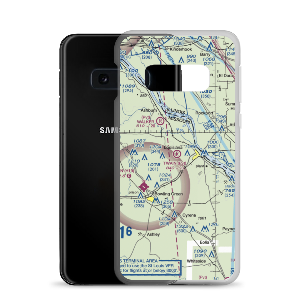 Mark Twain Air Park (4MO6) VFR Sectional Samsung Case Samsung Galaxy S10e model shown