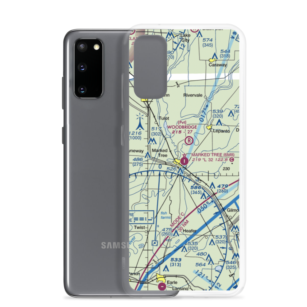 Marked Tree Municipal Airport (6M8) VFR Sectional Samsung Case Samsung Galaxy S20 model shown