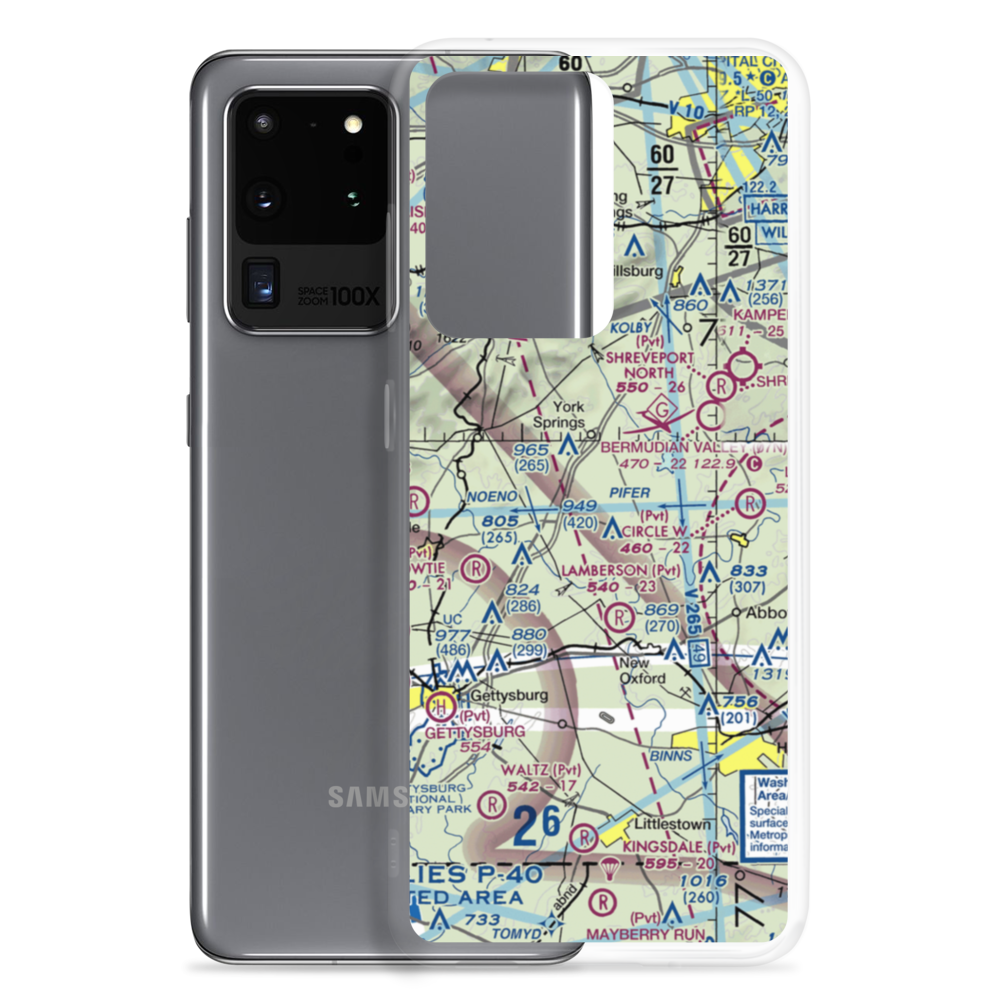 Market Garden Airport (2PN3) VFR Sectional Samsung Case Samsung Galaxy S20 Ultra model shown
