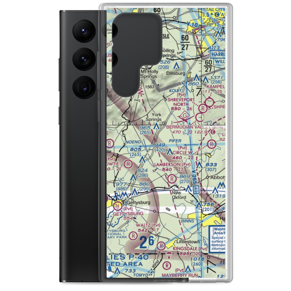 Market Garden Airport (2PN3) VFR Sectional Samsung Case Samsung Galaxy S22 Ultra model shown