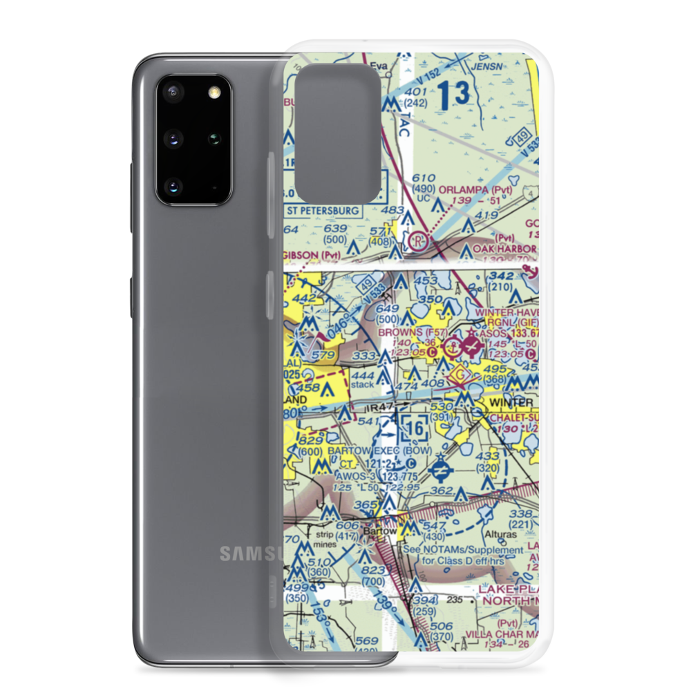 Market World Airport (FL16) VFR Sectional Samsung Case Samsung Galaxy S20 Plus model shown