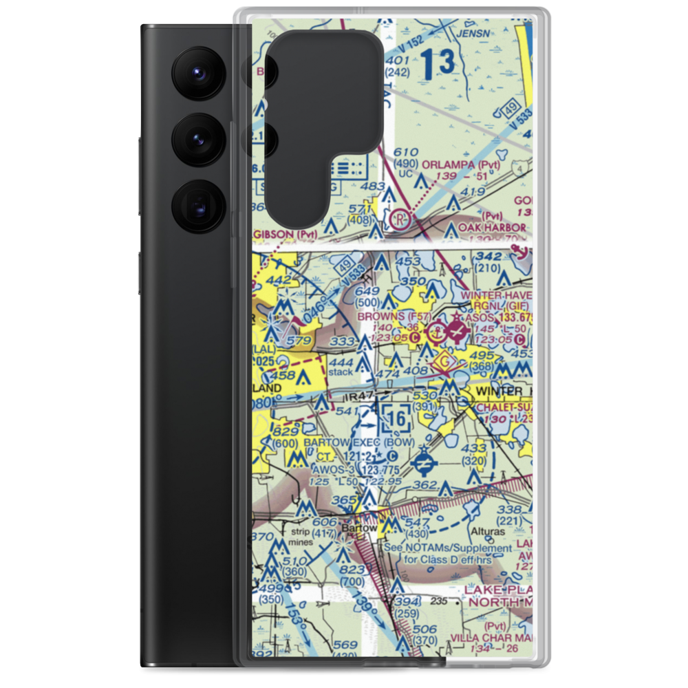 Market World Airport (FL16) VFR Sectional Samsung Case Samsung Galaxy S22 Ultra model shown