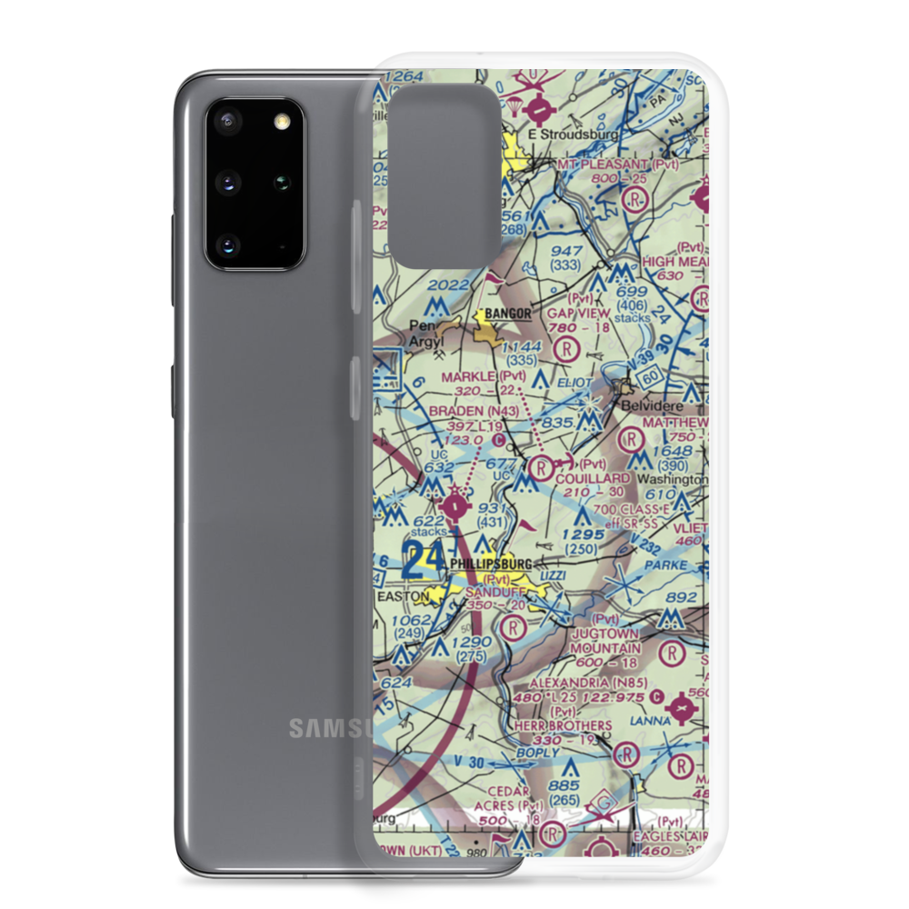 Markle Airport (2NJ6) VFR Sectional Samsung Case Samsung Galaxy S20 Plus model shown