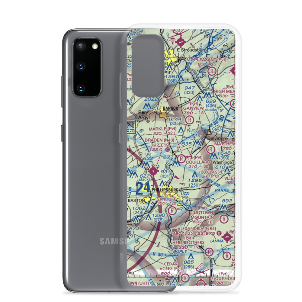 Markle Airport (2NJ6) VFR Sectional Samsung Case Samsung Galaxy S20 model shown
