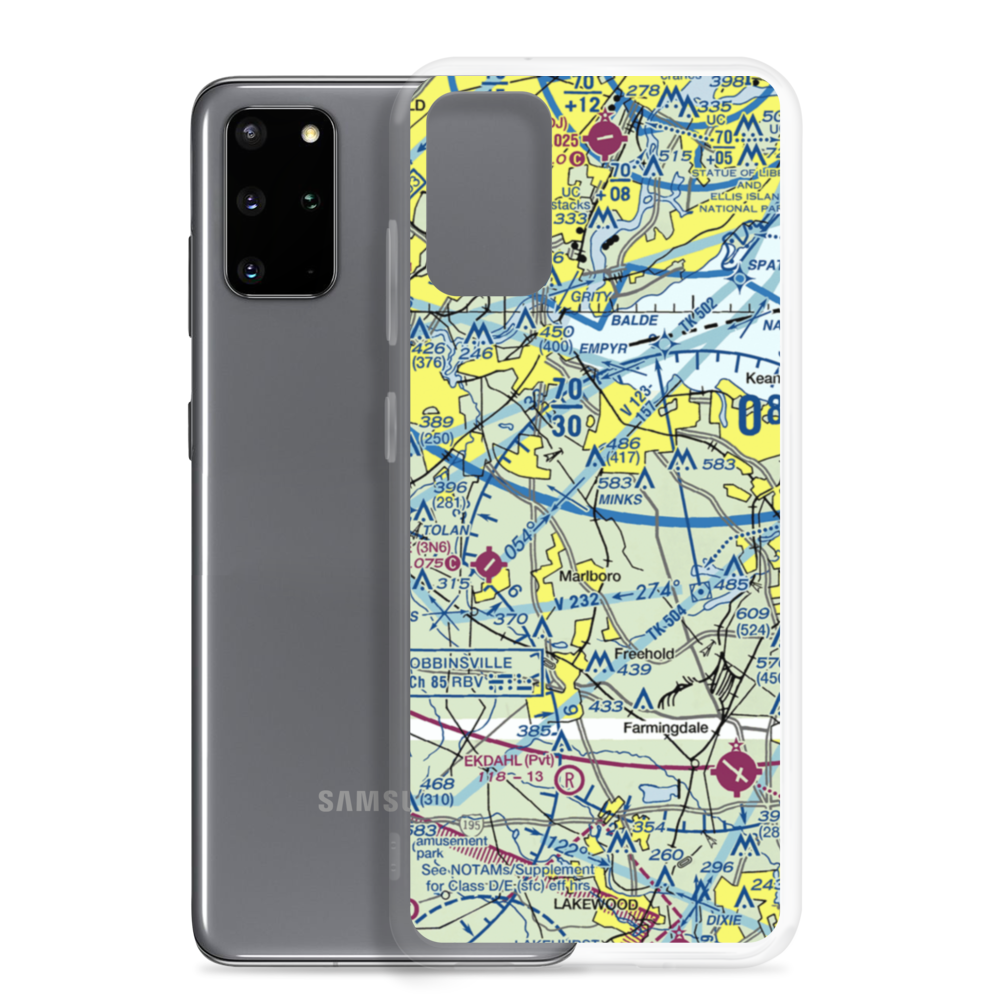 Marlboro Airport (2N8) VFR Sectional Samsung Case Samsung Galaxy S20 Plus model shown