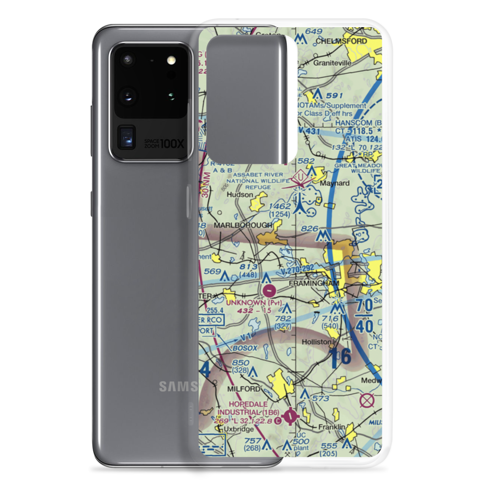 Marlboro Airport (9B1) VFR Sectional Samsung Case Samsung Galaxy S20 Ultra model shown