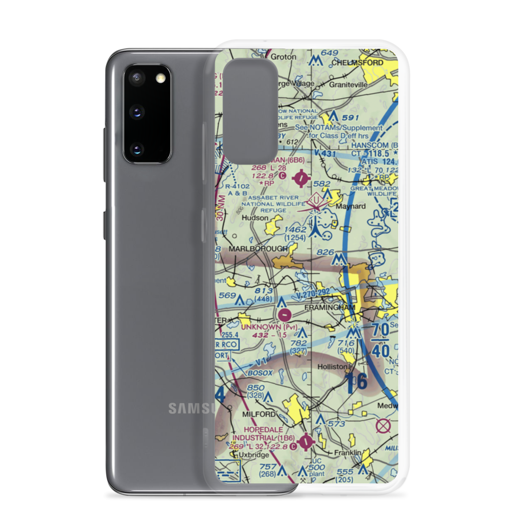 Marlboro Airport (9B1) VFR Sectional Samsung Case Samsung Galaxy S20 model shown