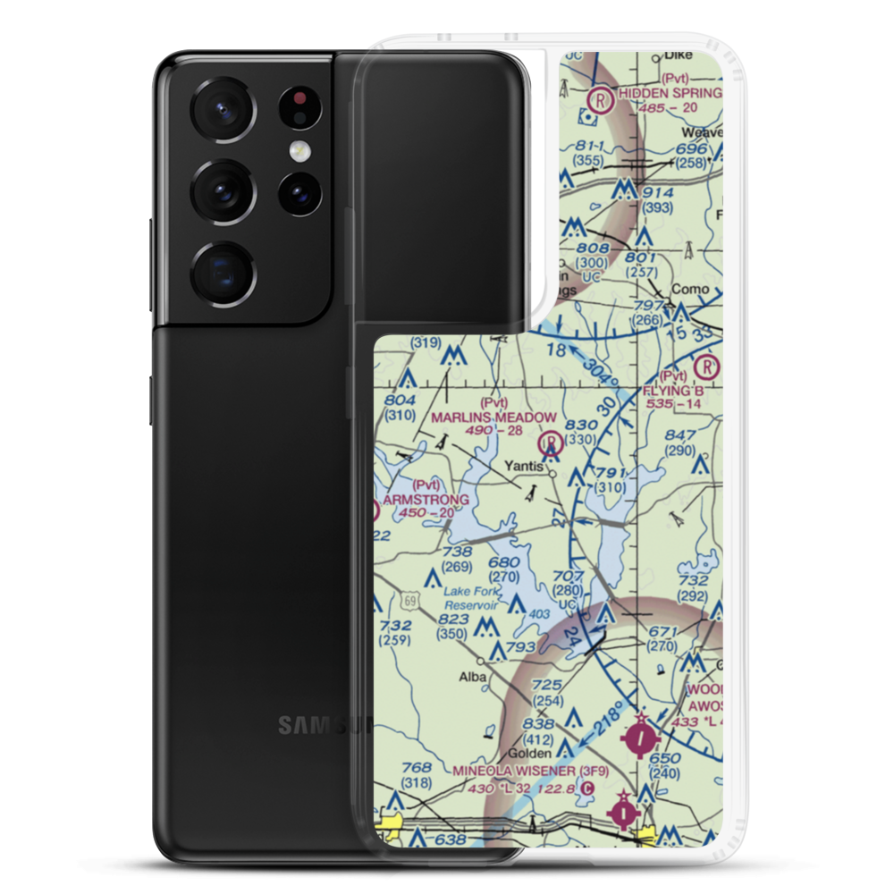 Marlin'S Meadow Airport (XS48) VFR Sectional Samsung Case Samsung Galaxy S21 Ultra model shown