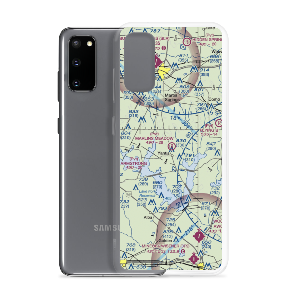 Marlin'S Meadow Airport (XS48) VFR Sectional Samsung Case Samsung Galaxy S20 model shown