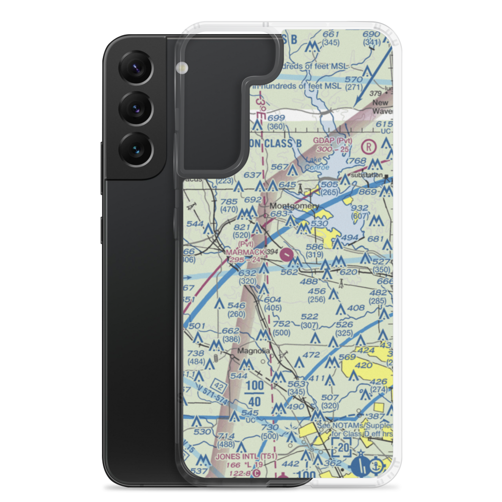 Marmack Airport (TE85) VFR Sectional Samsung Case Samsung Galaxy S22 Plus model shown