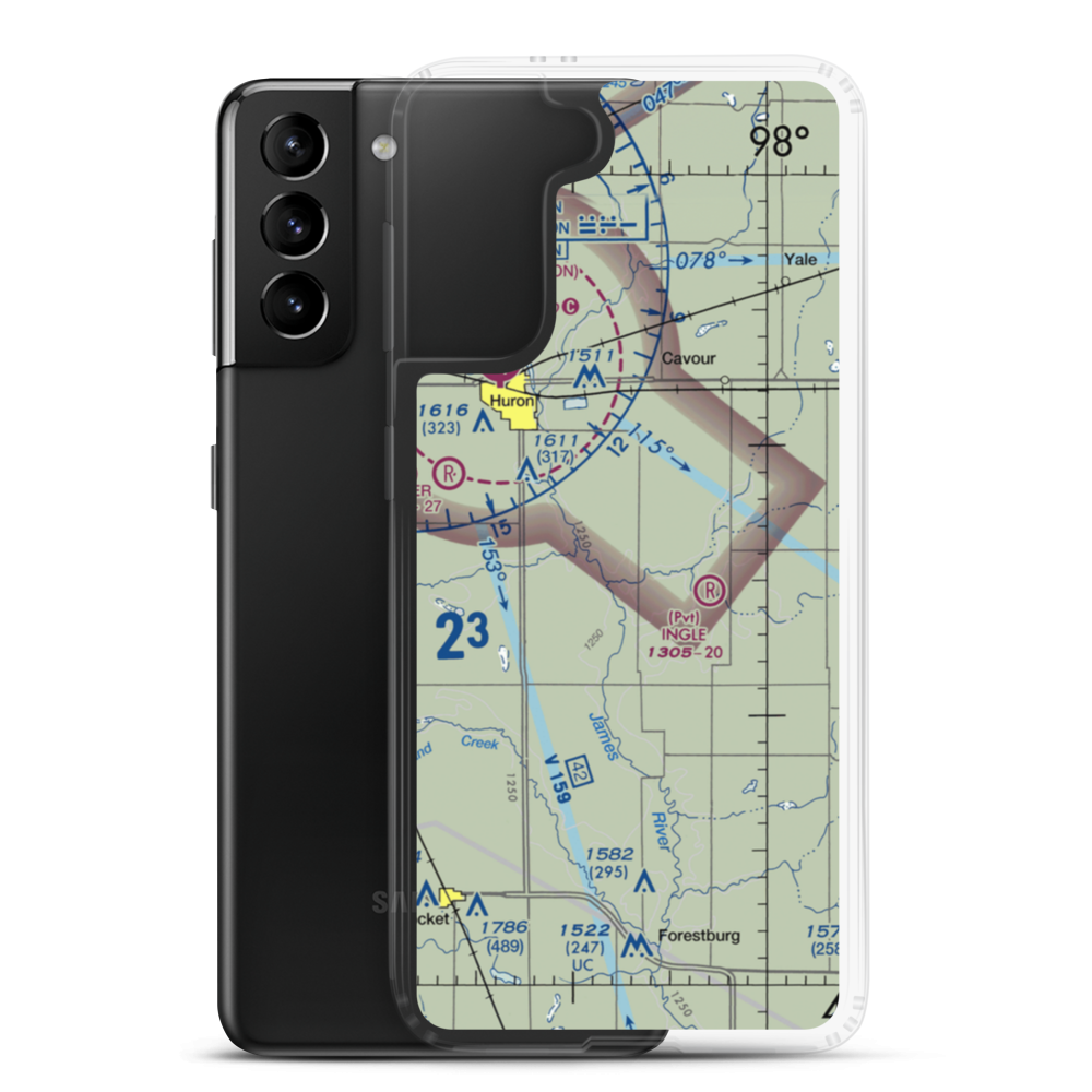 Marone Airport (SD84) VFR Sectional Samsung Case Samsung Galaxy S21 Plus model shown
