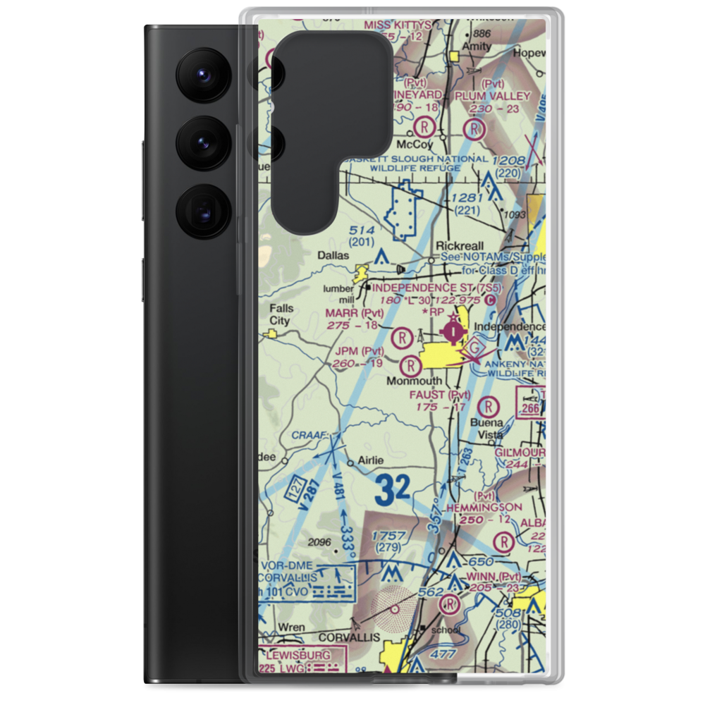 Marr Field (0OR7) VFR Sectional Samsung Case Samsung Galaxy S22 Ultra model shown
