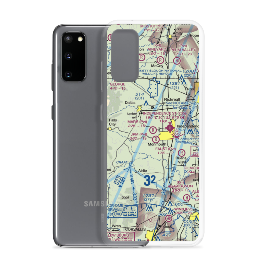 Marr Field (0OR7) VFR Sectional Samsung Case Samsung Galaxy S20 model shown