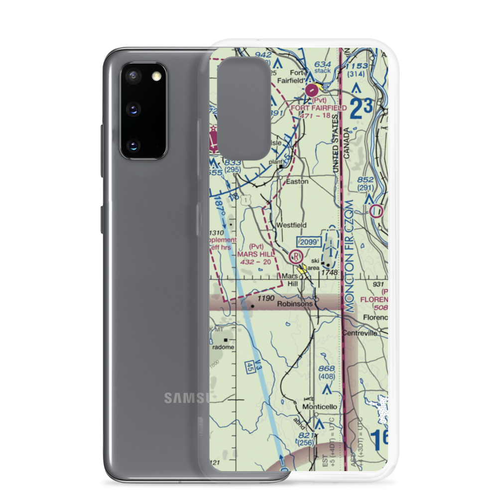 Mars Hill Airport (ME38) VFR Sectional Samsung Case Samsung Galaxy S20 model shown