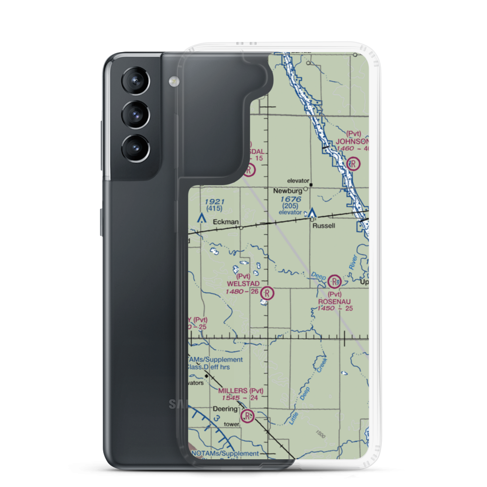 Marsh Brothers Airstrip (6NA6) VFR Sectional Samsung Case Samsung Galaxy S21 model shown