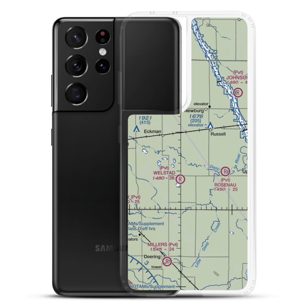 Marsh Brothers Airstrip (6NA6) VFR Sectional Samsung Case Samsung Galaxy S21 Ultra model shown