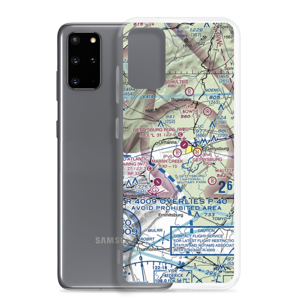 Marsh Creek Airport (8PN9) VFR Sectional Samsung Case Samsung Galaxy S20 Plus model shown