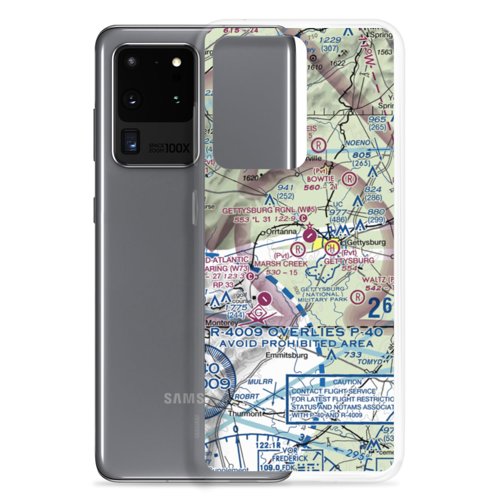 Marsh Creek Airport (8PN9) VFR Sectional Samsung Case Samsung Galaxy S20 Ultra model shown
