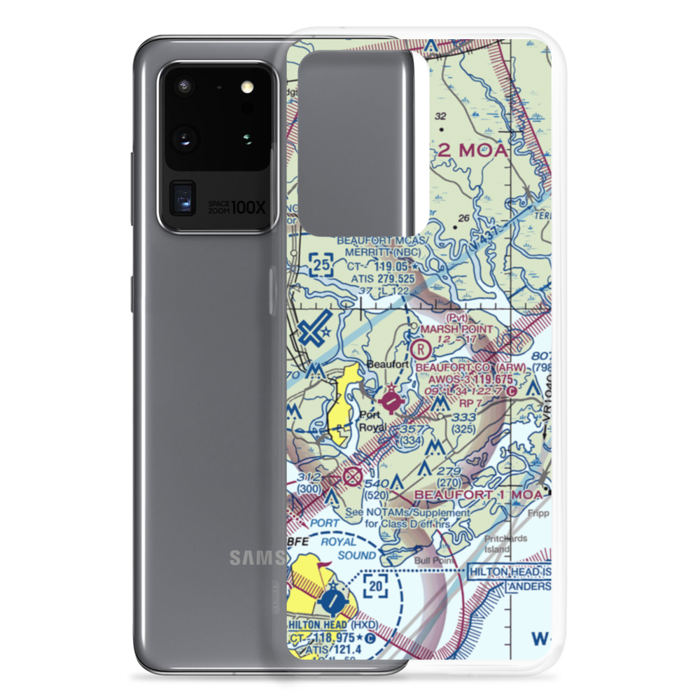 Marsh Point Airport (SC74) VFR Sectional Samsung Case Samsung Galaxy S20 Ultra model shown