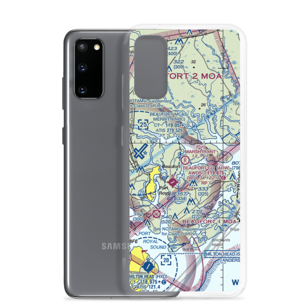 Marsh Point Airport (SC74) VFR Sectional Samsung Case Samsung Galaxy S20 model shown