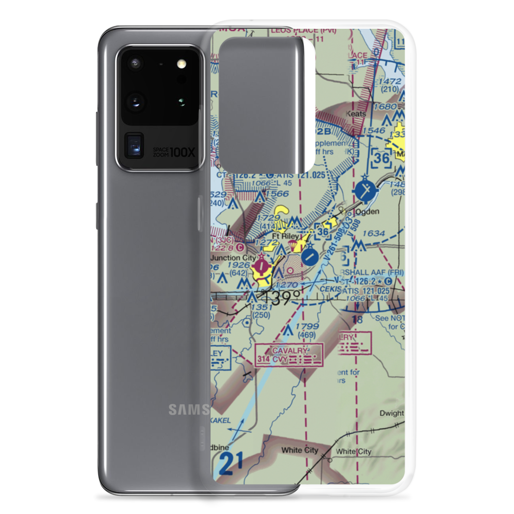 Marshall Army Air Field (FRI) VFR Sectional Samsung Case Samsung Galaxy S20 Ultra model shown