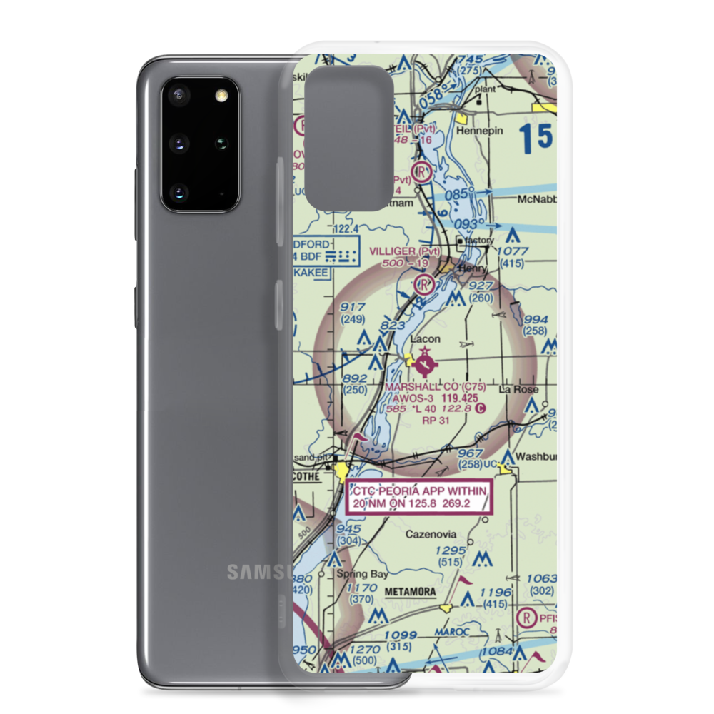 Marshall County Airport (C75) VFR Sectional Samsung Case Samsung Galaxy S20 Plus model shown