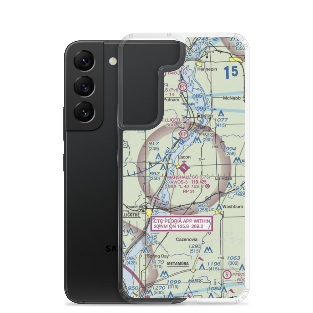 Marshall County Airport (C75) VFR Sectional Samsung Case Samsung Galaxy S22 model shown