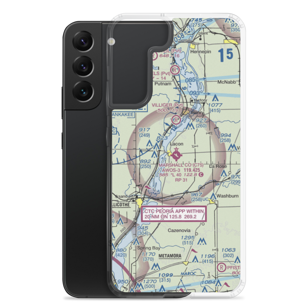 Marshall County Airport (C75) VFR Sectional Samsung Case Samsung Galaxy S22 Plus model shown