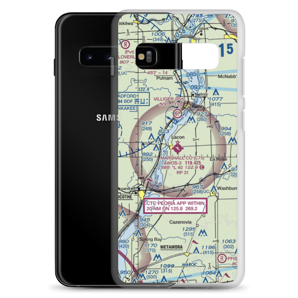 Marshall County Airport (C75) VFR Sectional Samsung Case Samsung Galaxy S10+ model shown