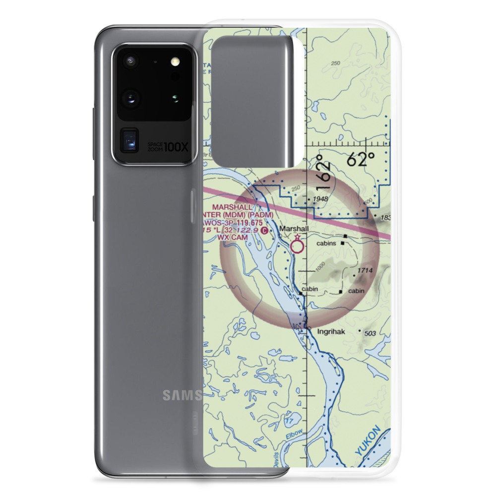 Marshall Don Hunter Sr Airport (MDM) VFR Sectional Samsung Case Samsung Galaxy S20 Ultra model shown