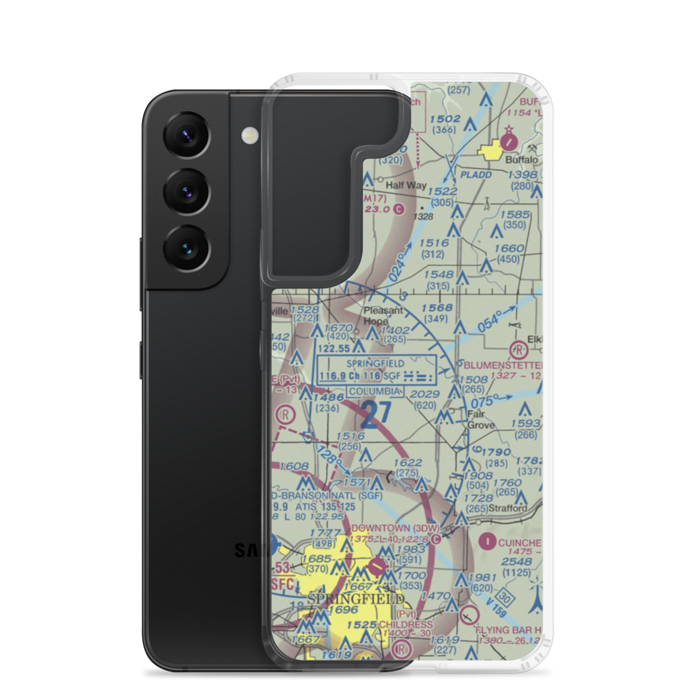 Marshall Field (MO14) VFR Sectional Samsung Case Samsung Galaxy S22 model shown
