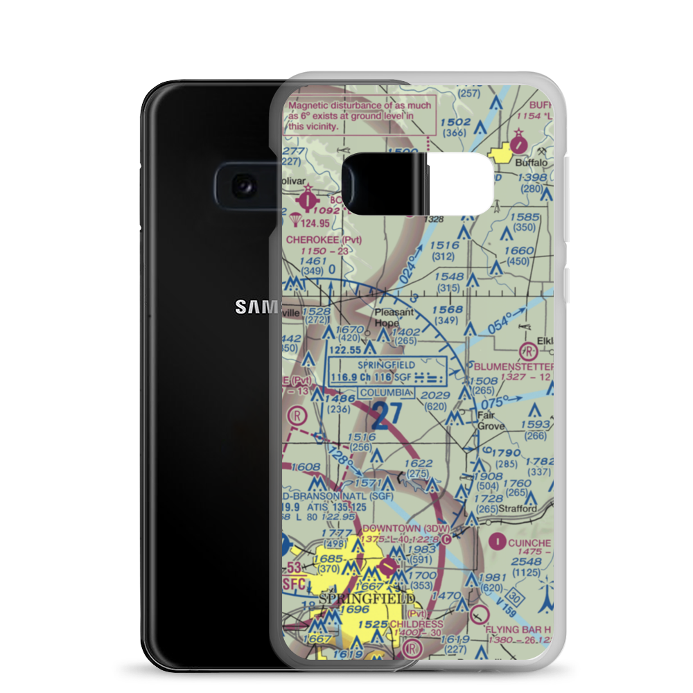 Marshall Field (MO14) VFR Sectional Samsung Case Samsung Galaxy S10e model shown