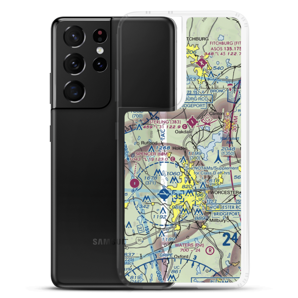 Marshall's Airport (MA16) VFR Sectional Samsung Case Samsung Galaxy S21 Ultra model shown