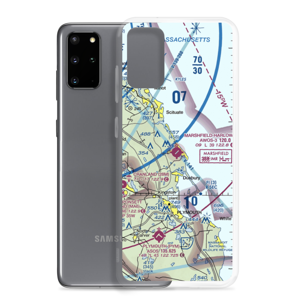 Marshfield Municipal George Harlow Field (GHG) VFR Sectional Samsung Case Samsung Galaxy S20 Plus model shown