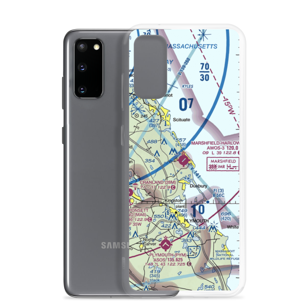 Marshfield Municipal George Harlow Field (GHG) VFR Sectional Samsung Case Samsung Galaxy S20 model shown