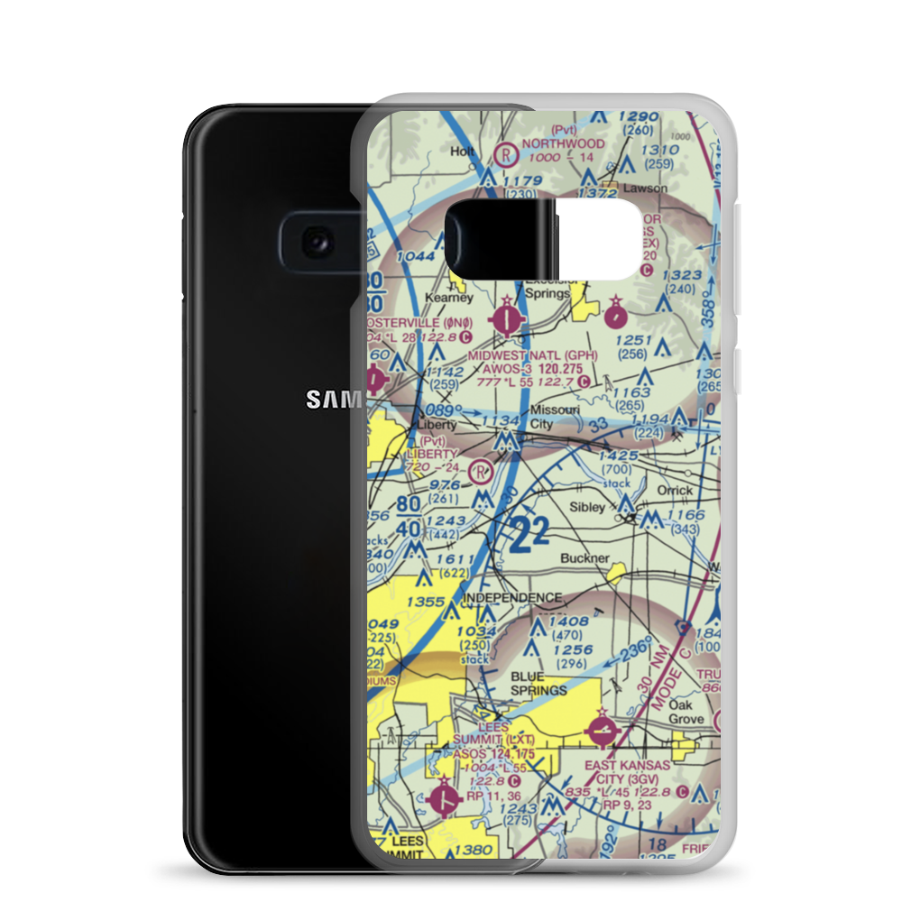 Martens Airport (4MO8) VFR Sectional Samsung Case Samsung Galaxy S10e model shown