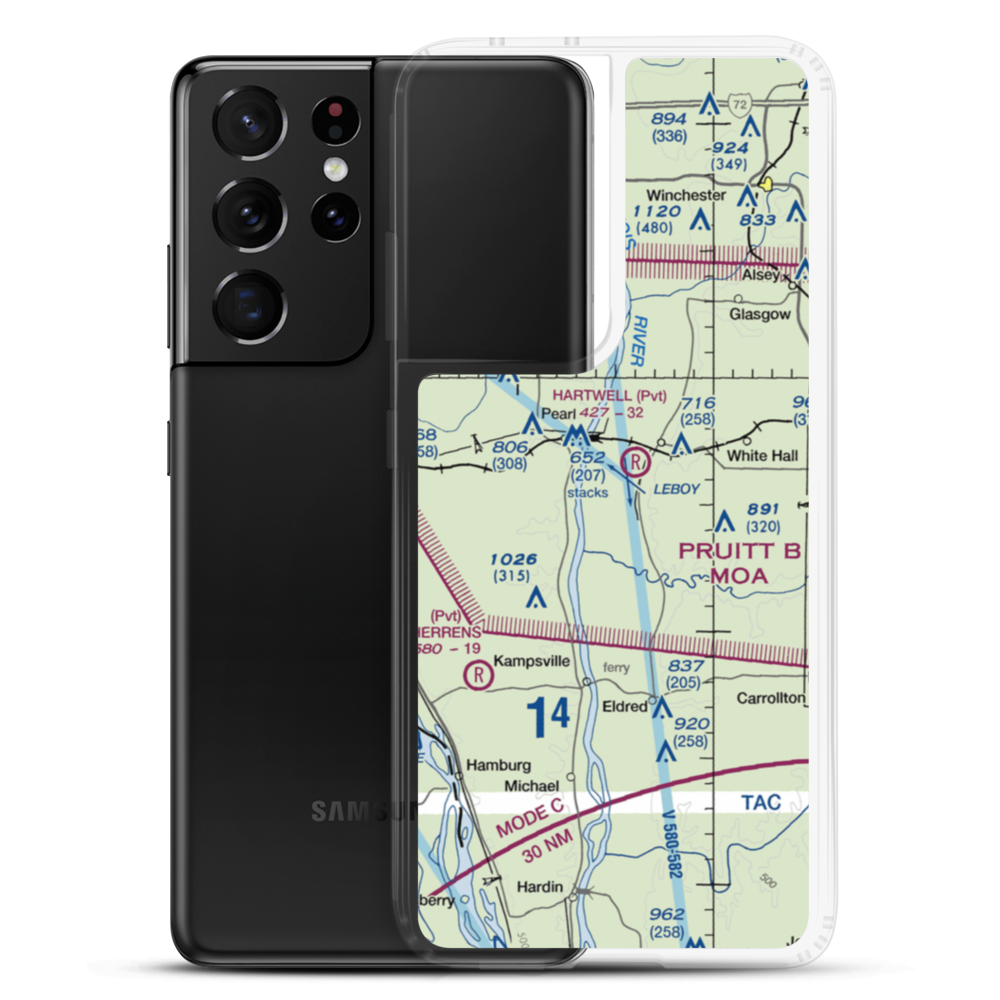 Martin Airport (80IS) VFR Sectional Samsung Case Samsung Galaxy S21 Ultra model shown