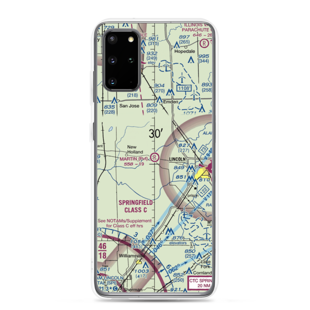 Martin Airport (IL64) VFR Sectional Samsung Case Samsung Galaxy S20 Plus model shown