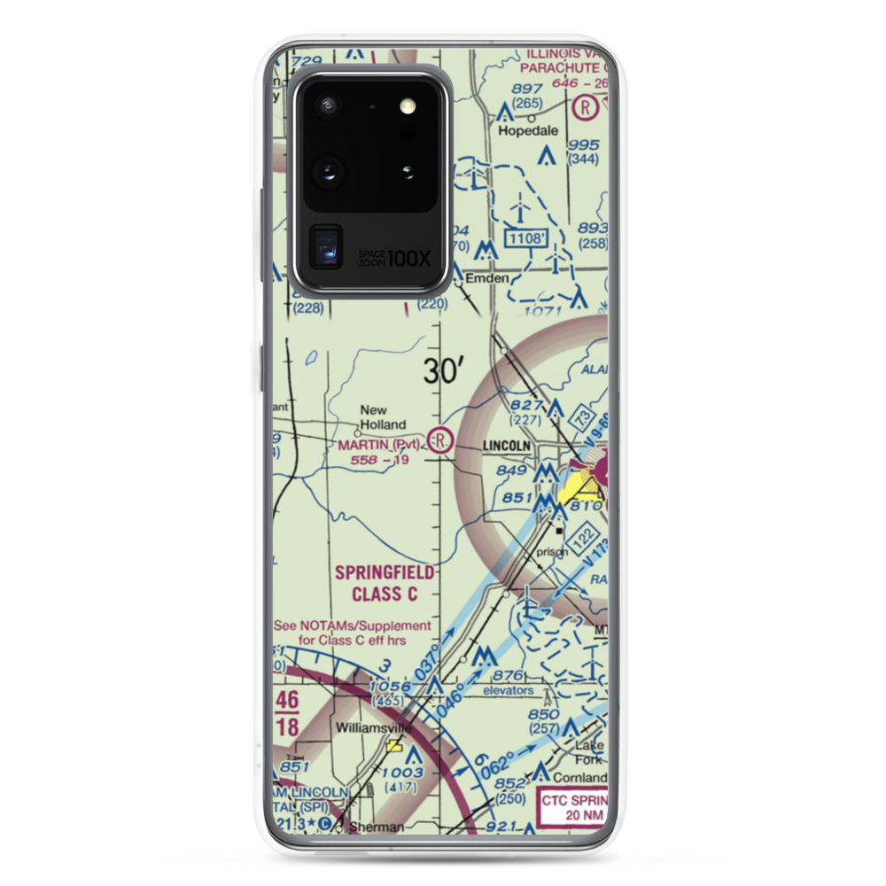 Martin Airport (IL64) VFR Sectional Samsung Case Samsung Galaxy S20 Ultra model shown