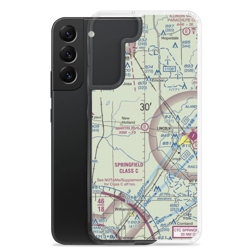 Martin Airport (IL64) VFR Sectional Samsung Case Samsung Galaxy S22 Plus model shown