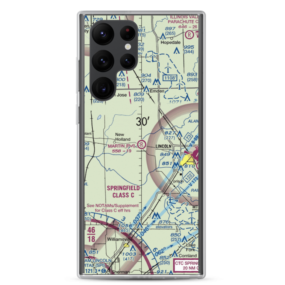 Martin Airport (IL64) VFR Sectional Samsung Case Samsung Galaxy S22 Ultra model shown