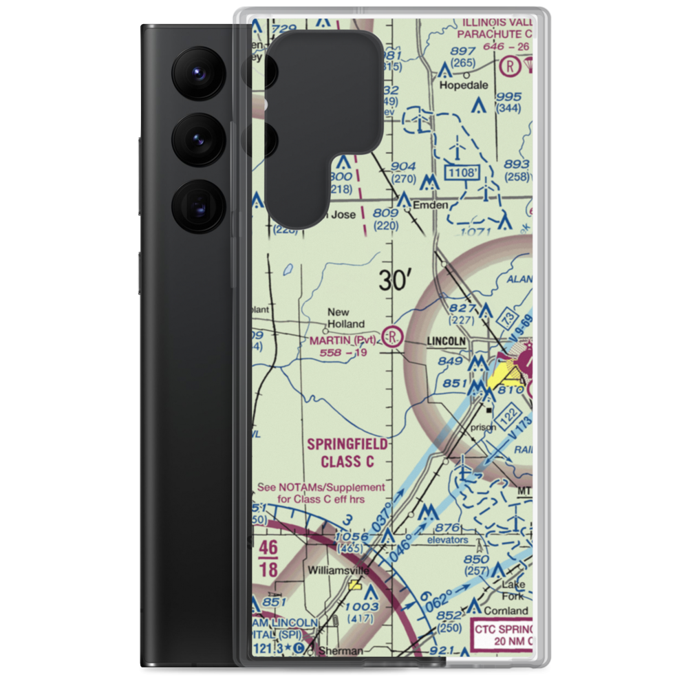 Martin Airport (IL64) VFR Sectional Samsung Case Samsung Galaxy S22 Ultra model shown