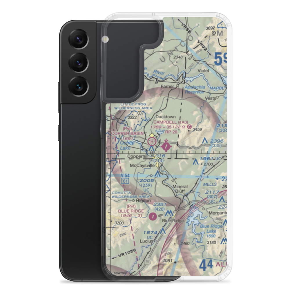 Martin Campbell Field (1A3) VFR Sectional Samsung Case Samsung Galaxy S22 Plus model shown