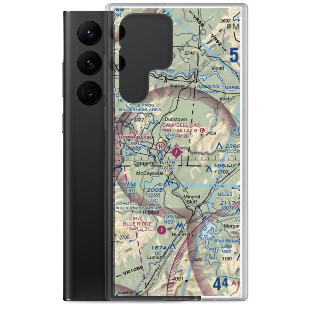 Martin Campbell Field (1A3) VFR Sectional Samsung Case Samsung Galaxy S22 Ultra model shown
