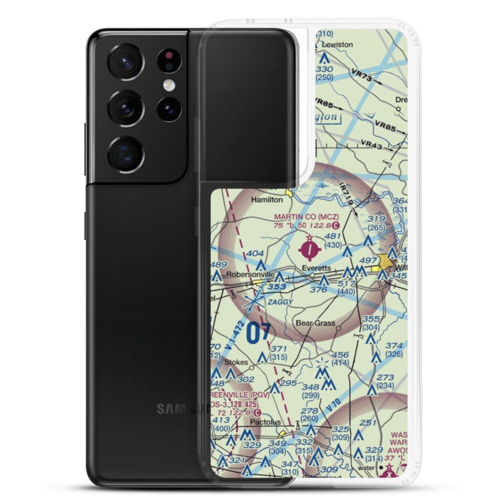 Martin County Airport (MCZ) VFR Sectional Samsung Case Samsung Galaxy S21 Ultra model shown