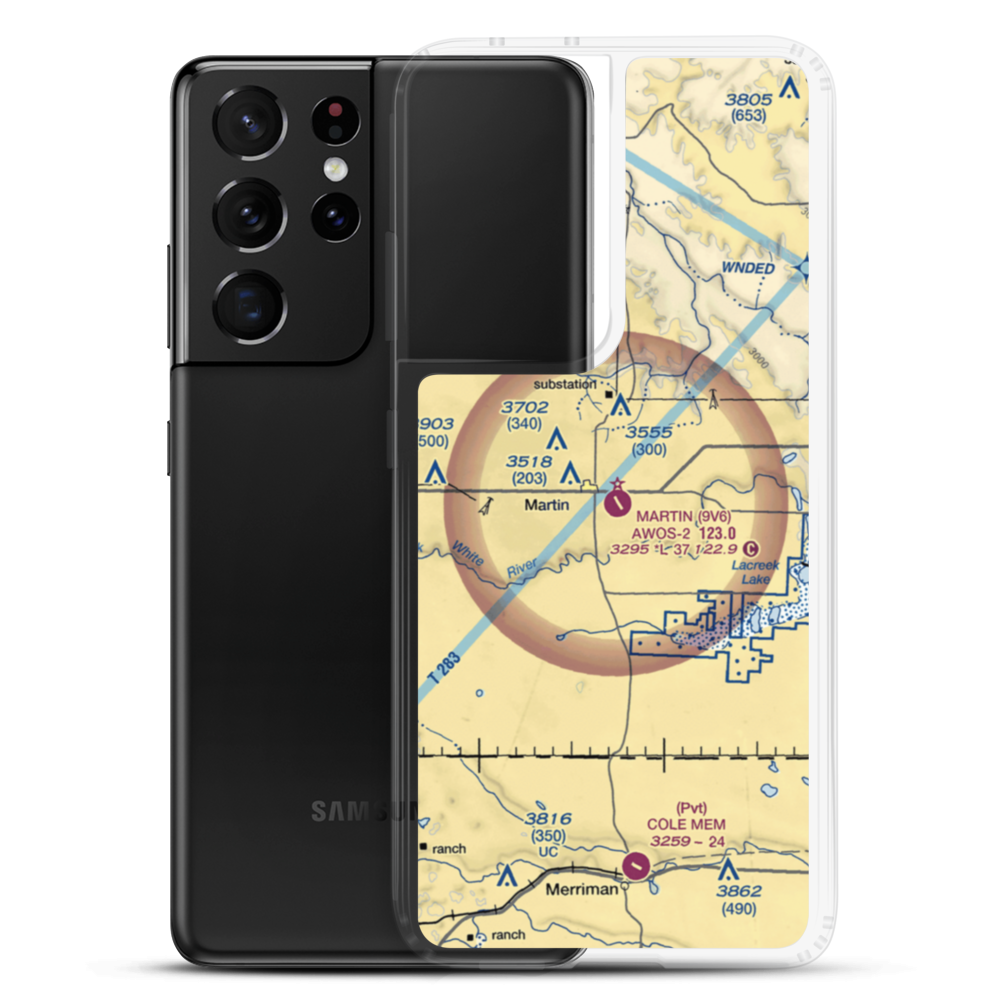 Martin Municipal Airport (9V6) VFR Sectional Samsung Case Samsung Galaxy S21 Ultra model shown