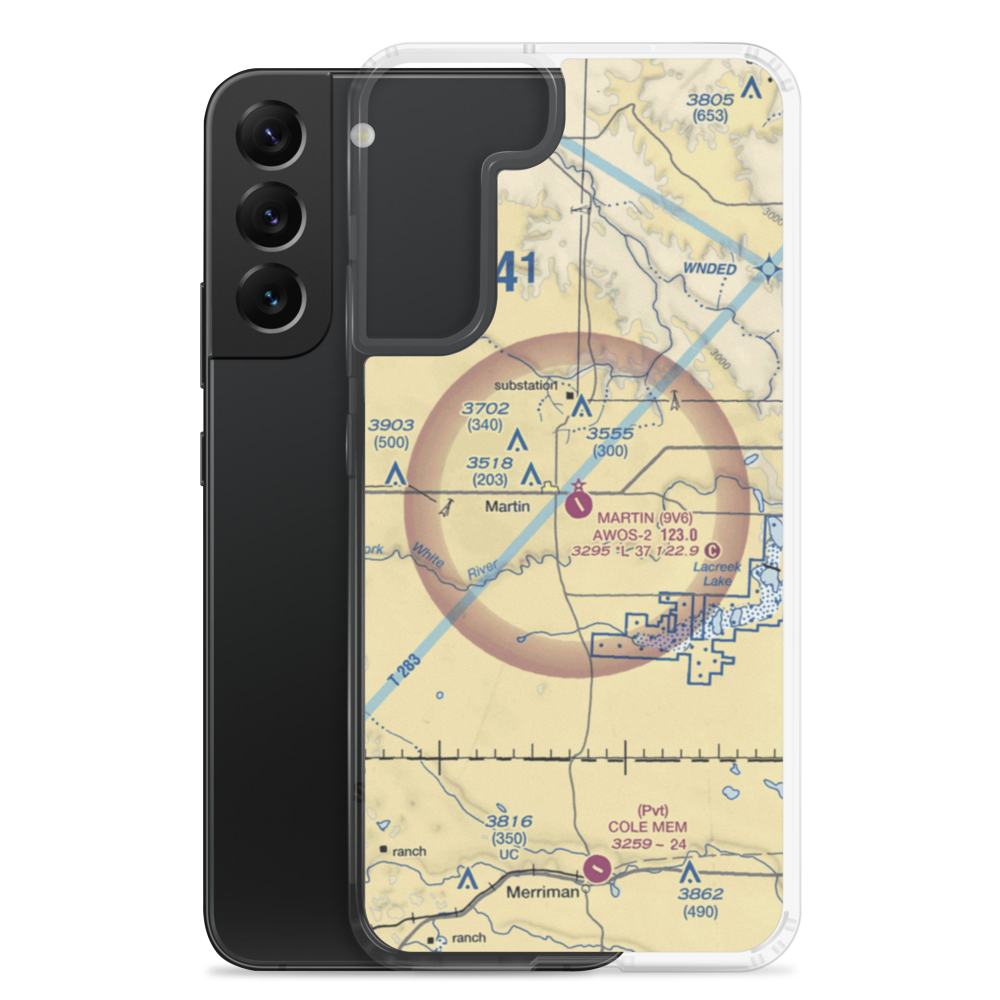 Martin Municipal Airport (9V6) VFR Sectional Samsung Case Samsung Galaxy S22 Plus model shown