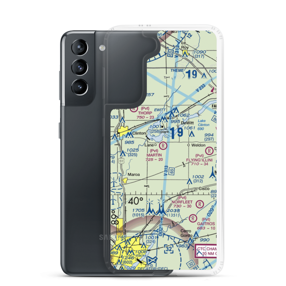 Martin RLA Restricted Landing Area (IL82) VFR Sectional Samsung Case Samsung Galaxy S21 model shown