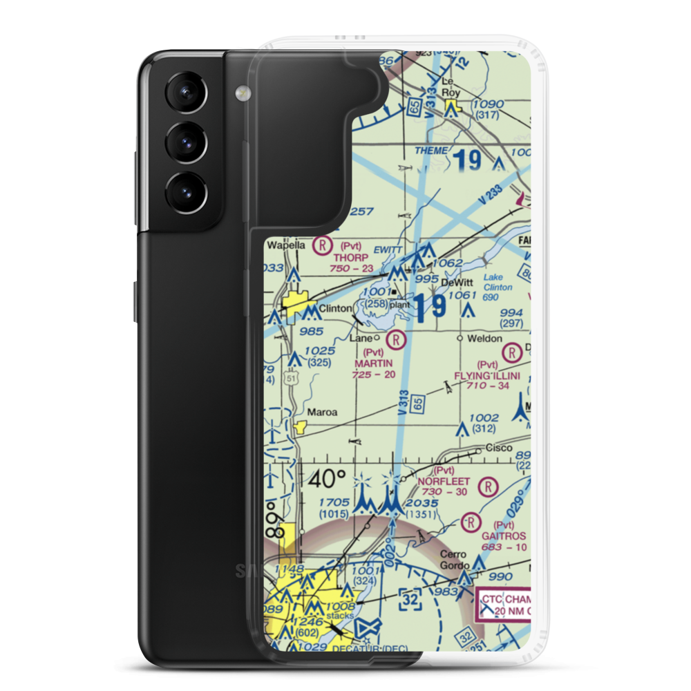 Martin RLA Restricted Landing Area (IL82) VFR Sectional Samsung Case Samsung Galaxy S21 Plus model shown