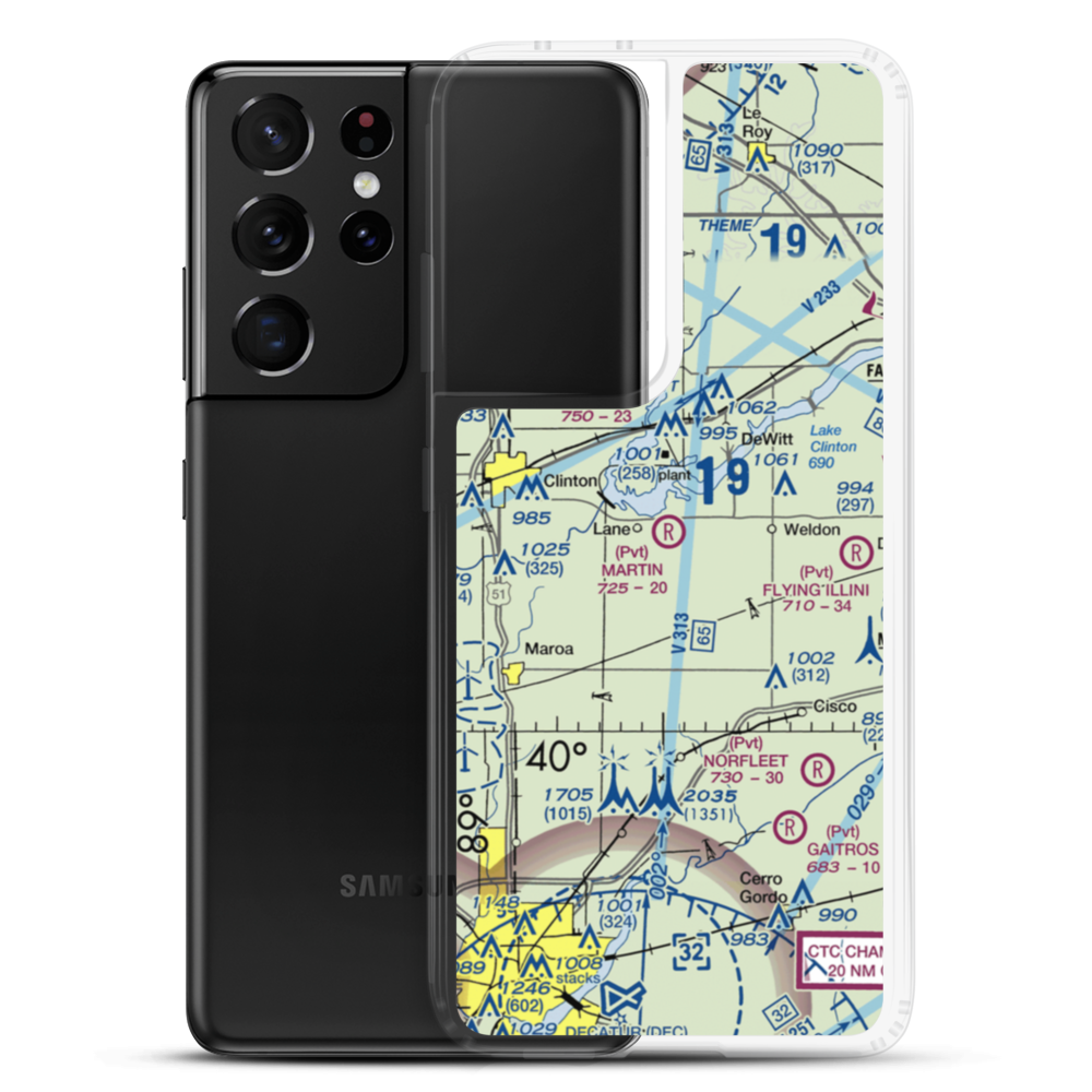 Martin RLA Restricted Landing Area (IL82) VFR Sectional Samsung Case Samsung Galaxy S21 Ultra model shown